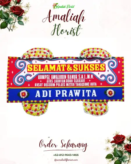 Papan Bunga Ucapan Selamat Kenanga